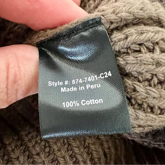 NWT *sold out* Jenni Kayne Oversized Cotton Fisherman sweater Olive moss XXL - Picture 10 of 16